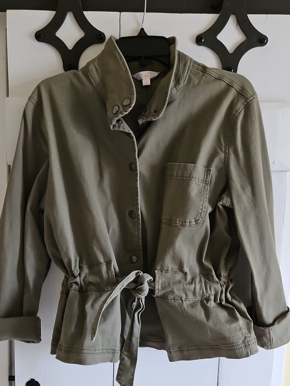 LC Lauren Conrad Olive Green Utility Drawstring Jacket